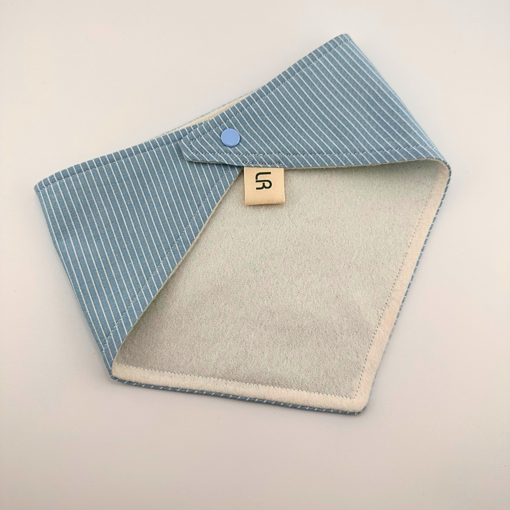 Light Blue Stripe Bandana Bib
