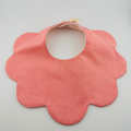 Scalloped Baby Bib – Pink