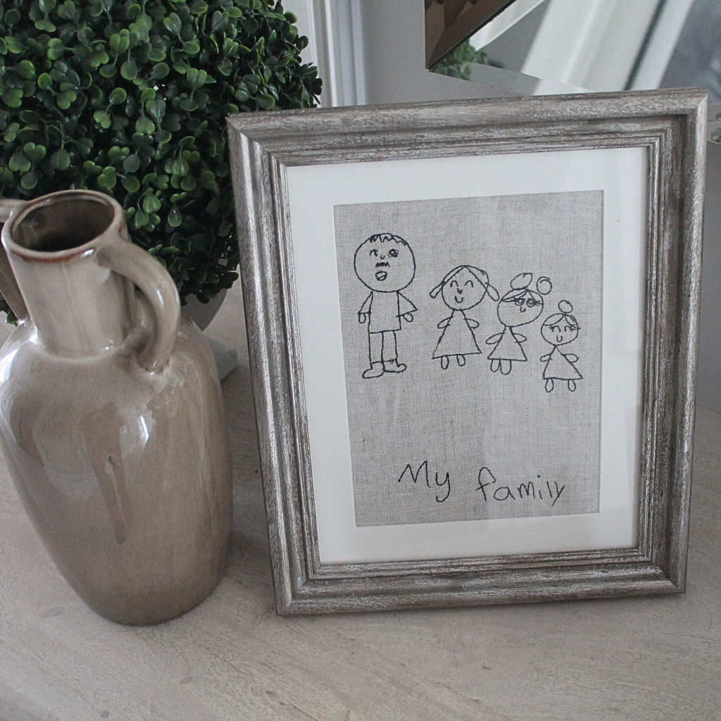 Scribbles to Stitches Embroidered Artwork