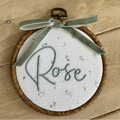 Custom Name Embroidered Wall Hanging