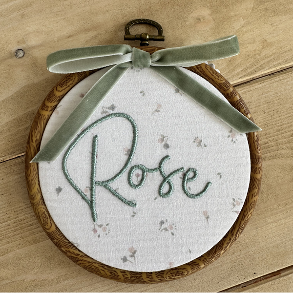Custom Name Embroidered Wall Hanging