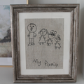 Scribbles to Stitches Embroidered Artwork