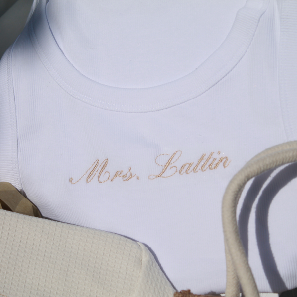 White Bridal Tank Top