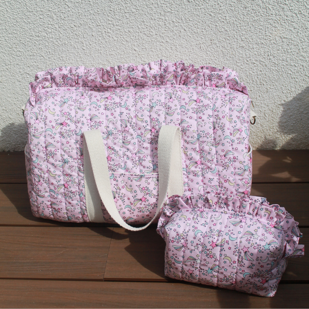 Handmade Ruffle Shooting Stars Weekender Bag