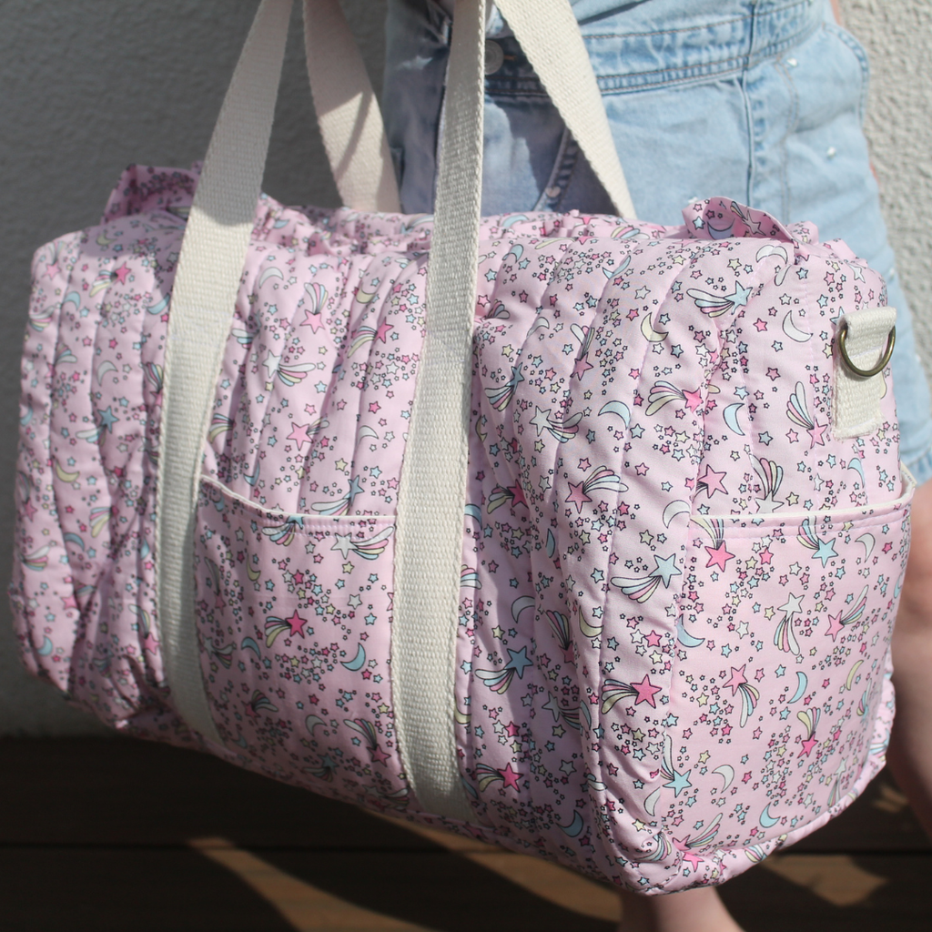 Handmade Ruffle Shooting Stars Weekender Bag