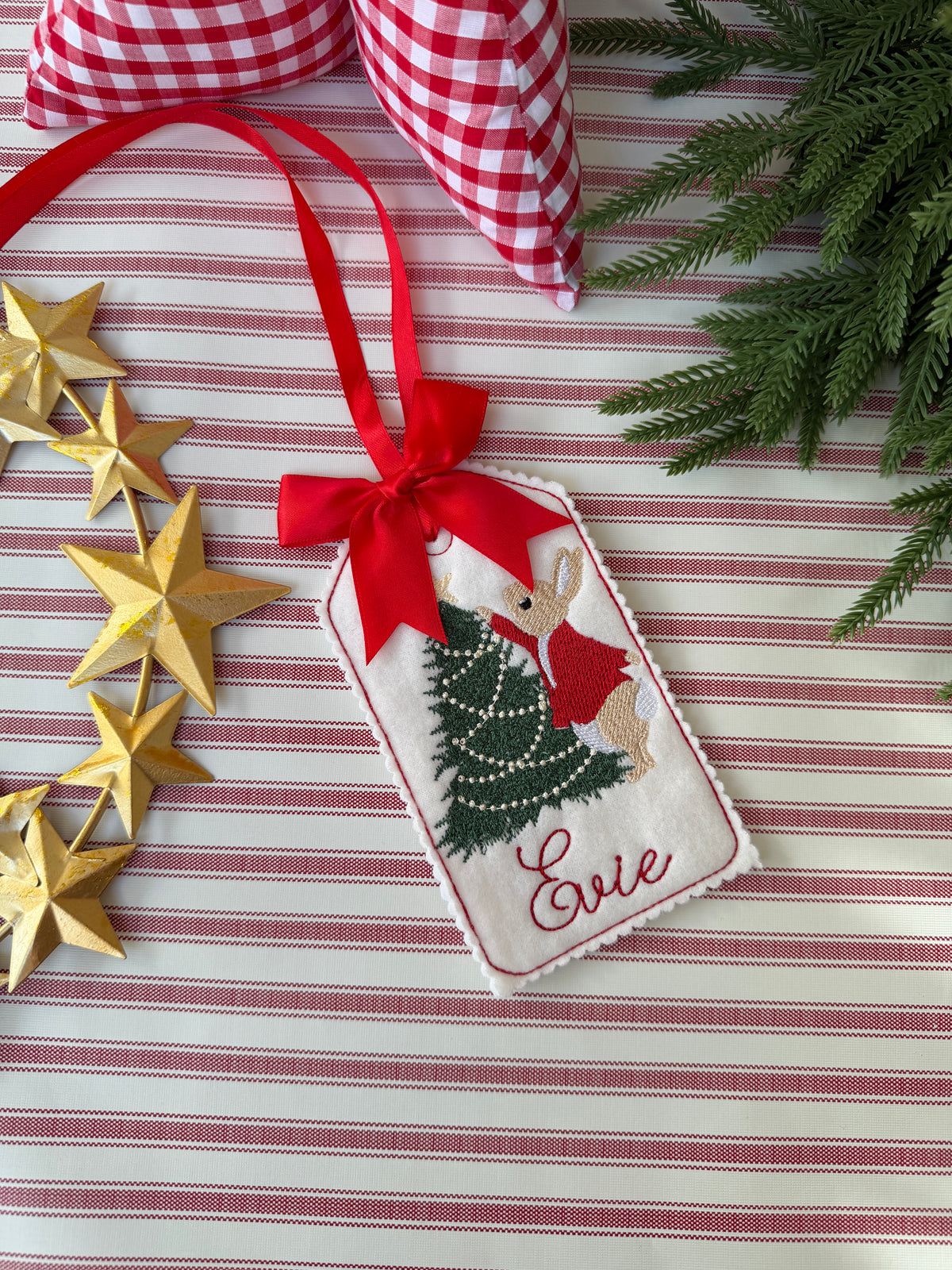 Rabbit Christmas Tree Tag