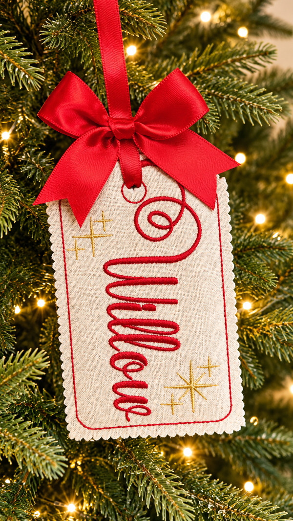 Irish Linen Name Tag