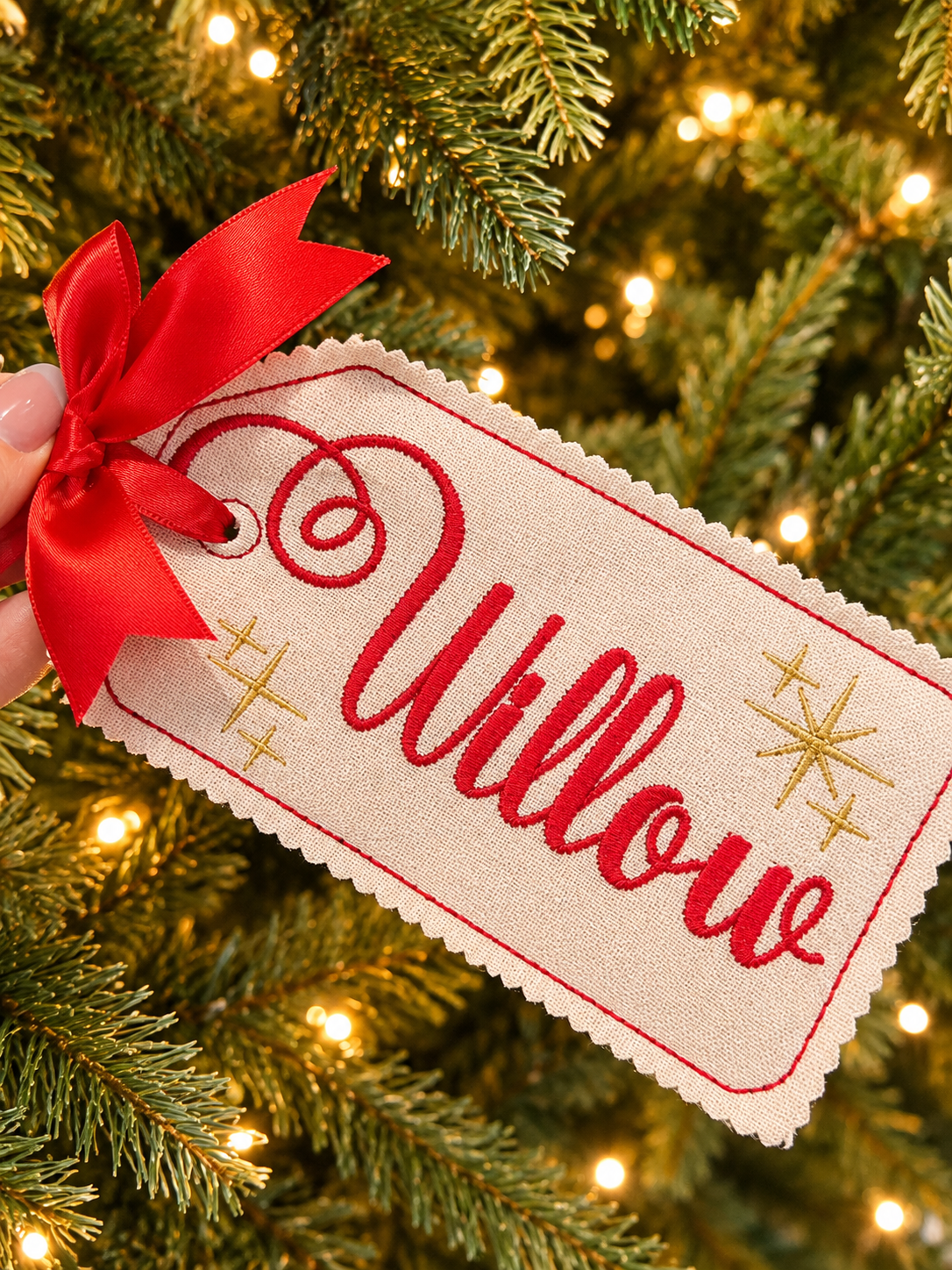 Irish Linen Name Tag