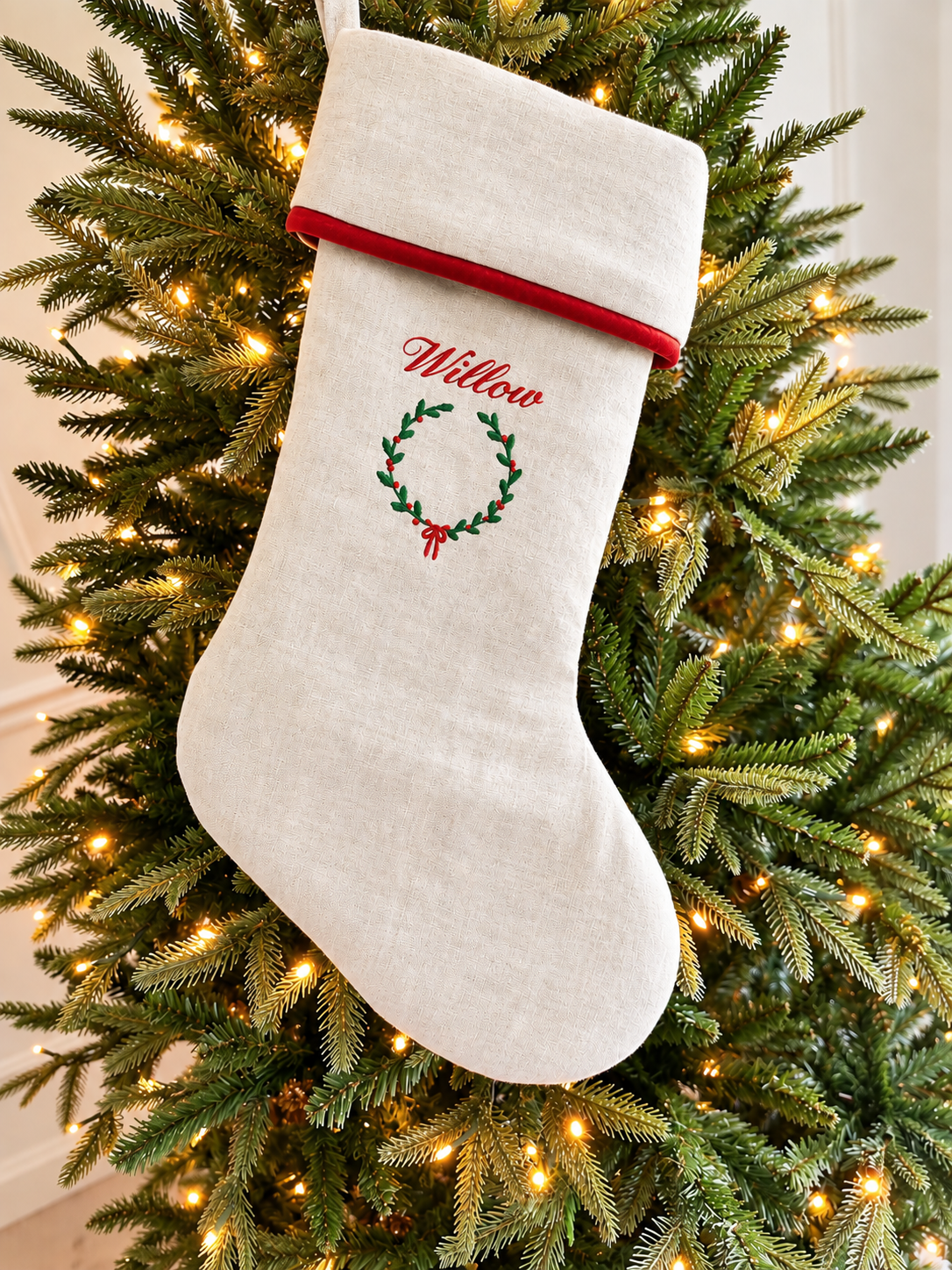 Irish Linen Personalised Stocking