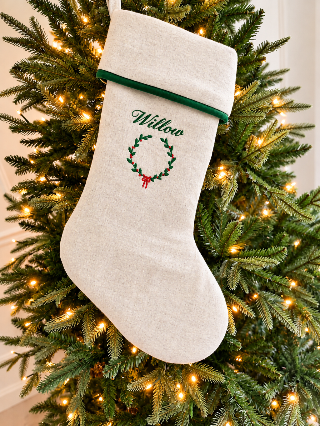 Irish Linen Personalised Stocking