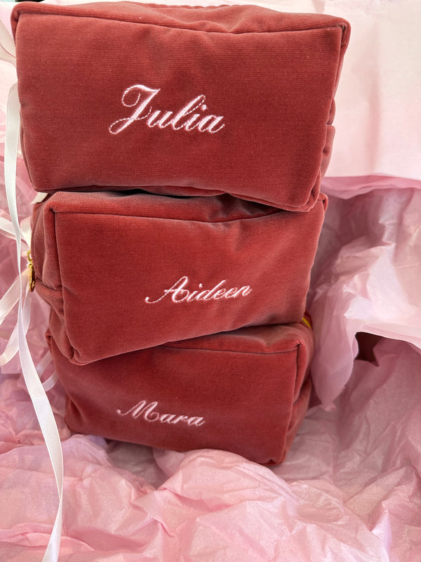 Handmade Velvet Makeup Bag